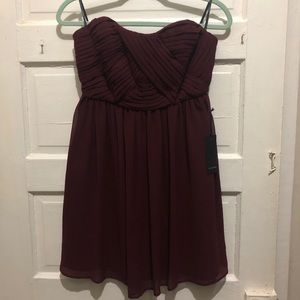 Forever 21 Burgundy Strapless Dress